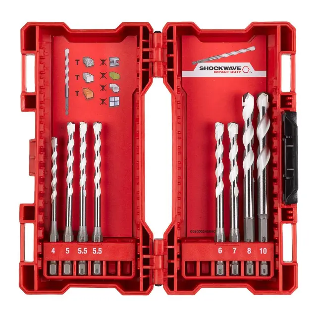 Τρυπάνια Πολλαπλών Υλικών MILWAUKEE SHOCKWAVE IMPACT DUTY Σετ 8Τμχ