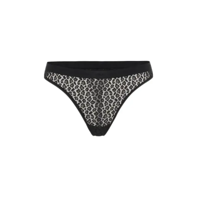 FILA Γυναικείο String Leopard - Τριπλό Πακέτο, Χρώμα Μαύρο - S 2