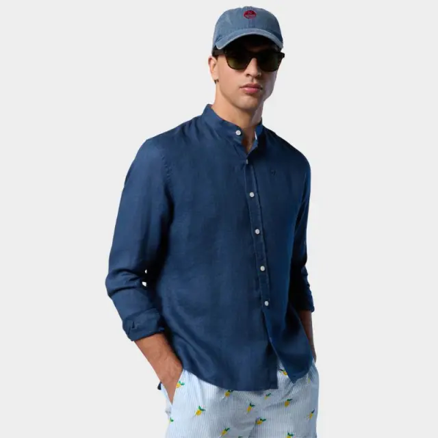 Πουκάμισο North Sails 664369000_BL0787 Μπλε - L