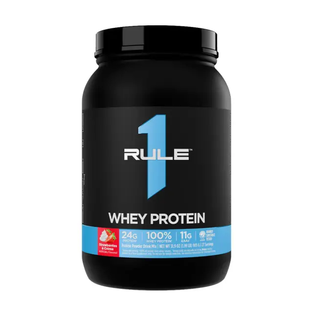 Rule1 Whey Protein Strawberries and Cream, 2 lbs
