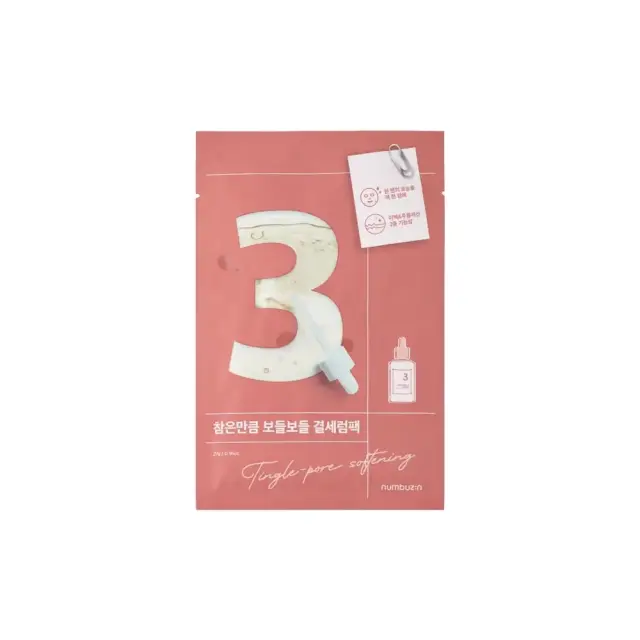 Numbuzin No.3 Tingle-Pore Softening Sheet Mask Μάσκα Προσώπου για Μείωση Διευρυμένων Πόρων, 1τεμ