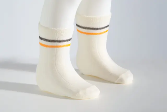Socks Baby με Ρίγες Εκρού