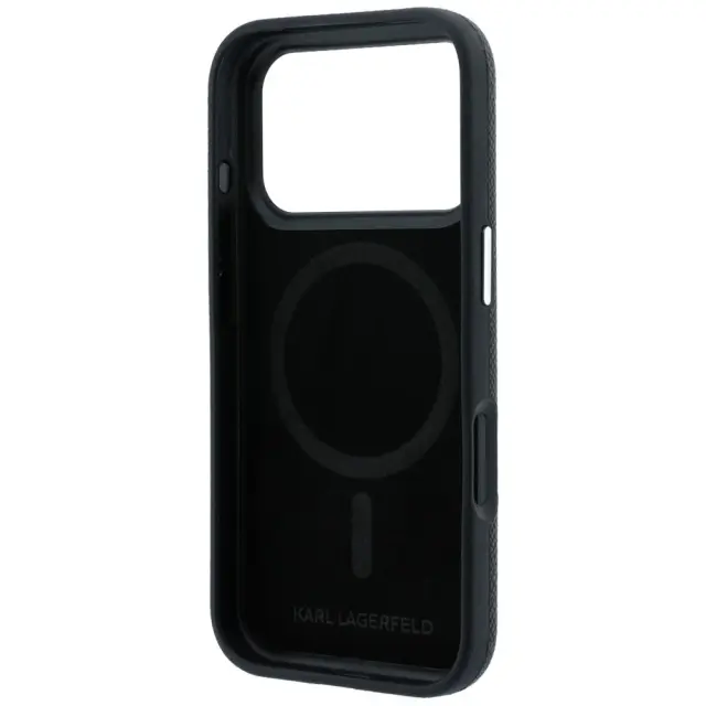 Karl Lagerfeld® Semi Wrap K&CH Heads MagSafe Θήκη για iPhone 17 Pro Max/18 Pro Max- Black 2