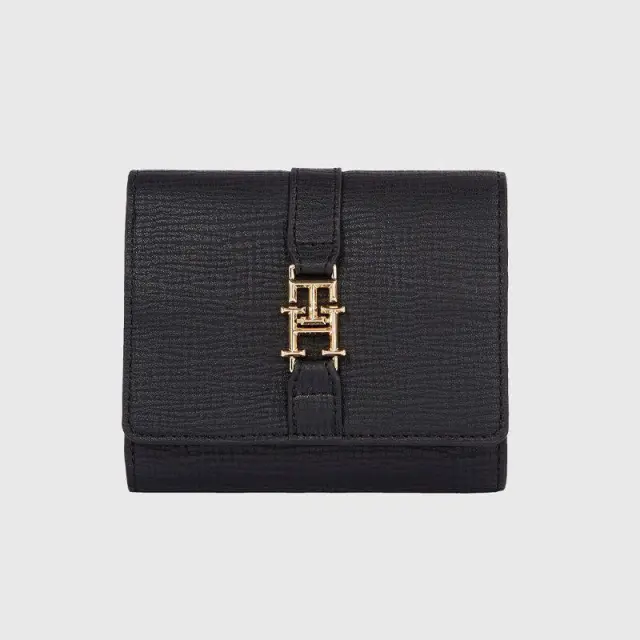 Tommy Hilfiger - Γυναικείο Μικρό Πορτοφόλι Th Small Flap Wallet AW0AW14631-BDS Μαύρο