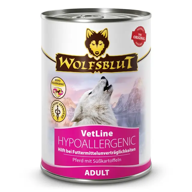 WOLFSBLUT VetLine Hypoallergenic Horse - wet dog food - 395g