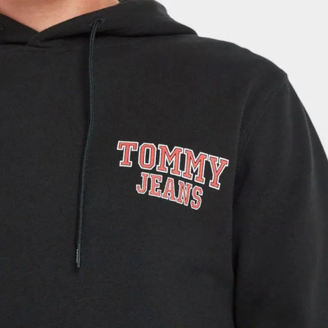 Tommy Hilfiger - Ανδρικό Φούτερ με Κουκούλα DM0DM16365-BDS Μαύρο - 2XL 3