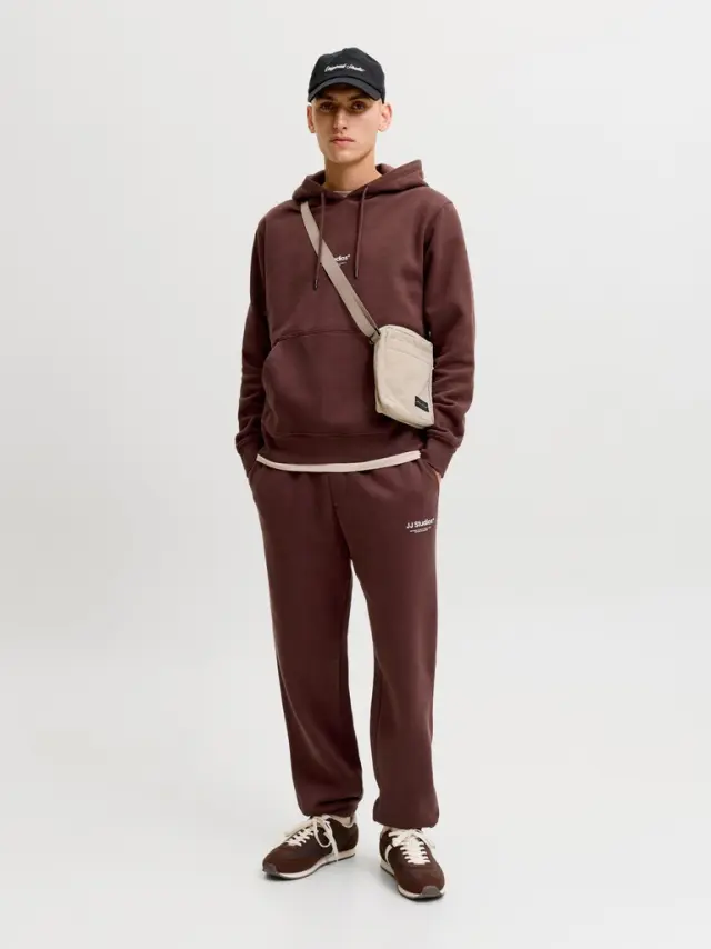 JJESOHO SWEAT HOOD NOOS - Bitter Chocolate 2