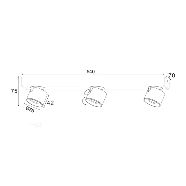 ΕΠΙΤΟΙΧΟ Φ/Σ LED 15W COB 80° 3000K 1200LM ΛΕΥΚΟ ΑΛΟΥΜΙΝΙΟ 54X7XH10CM PLUTO / RA33LEDS54WH 2