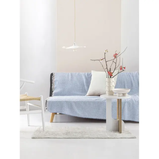 Ριχτάρι Τετραθέσιο 210x320 Palamaiki Mary 70% Βαμβάκι-30% Πολυέστερ- Blue