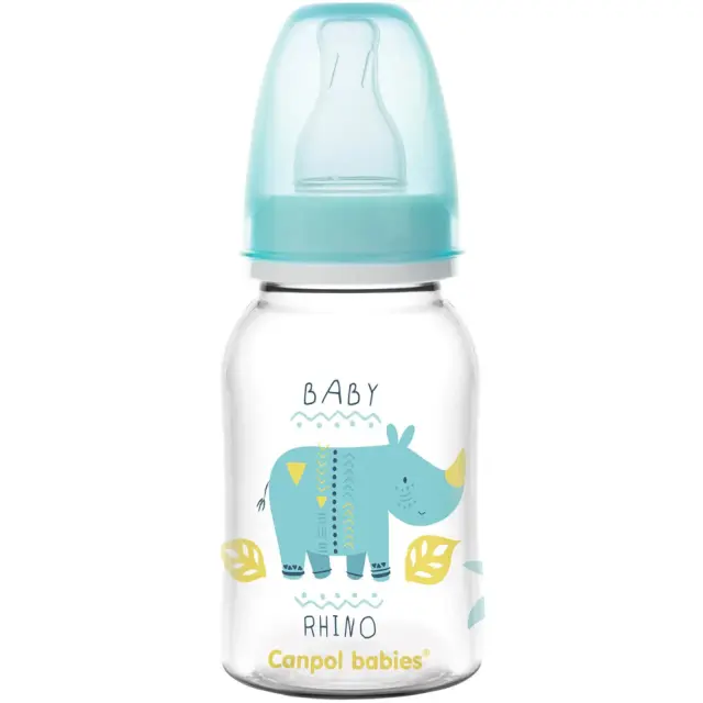 Στενό Μπουκάλι 120ml +0m PP Africa Canpol Turquoise 59/100