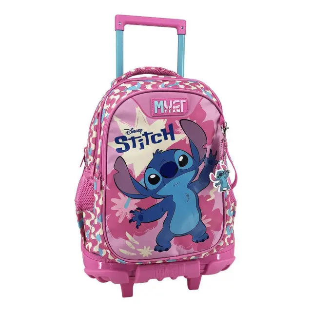Σχολική Τσάντα Τρόλεϊ Δημοτικού Disney Stitch Pink Must Team με 3 θήκες / 565972 (Must)