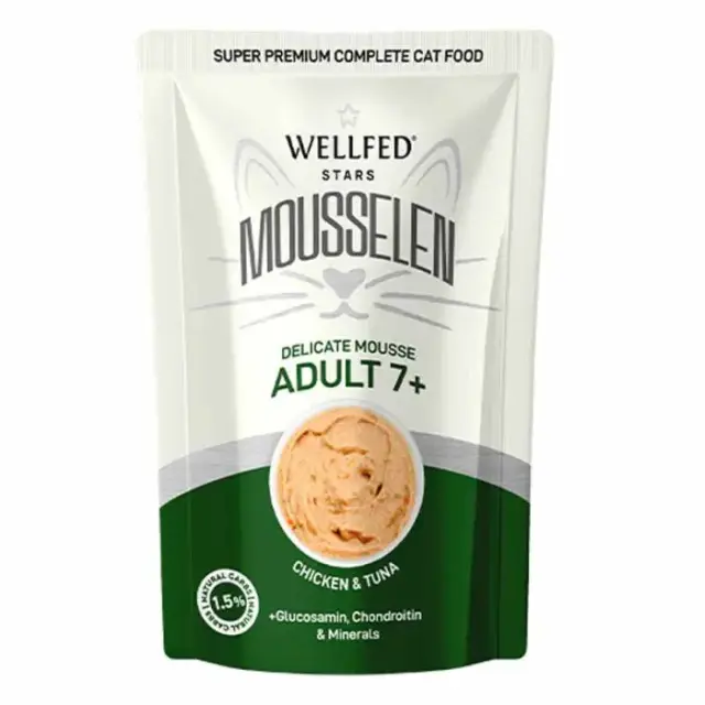 Wellfed Υγρή Τροφή Γάτας Mousselen Adult 7+ 40gr
