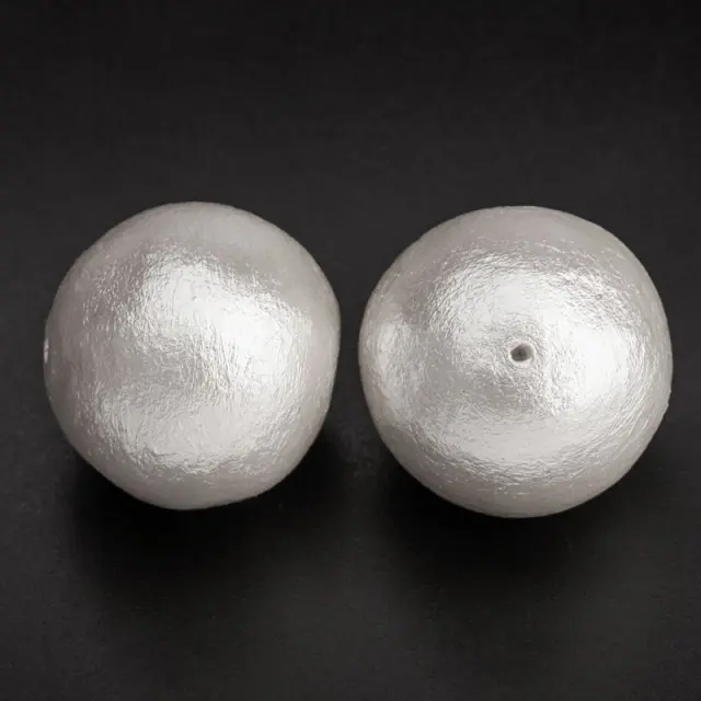 Χάντρα Cotton Pearls Off White Ø25mm - 3τεμ