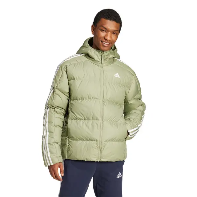 adidas Sportswear Men's Essentials 3Stripes Midweight Down Jacket Λαδί IX8905 (adidas Sportswear) - Large