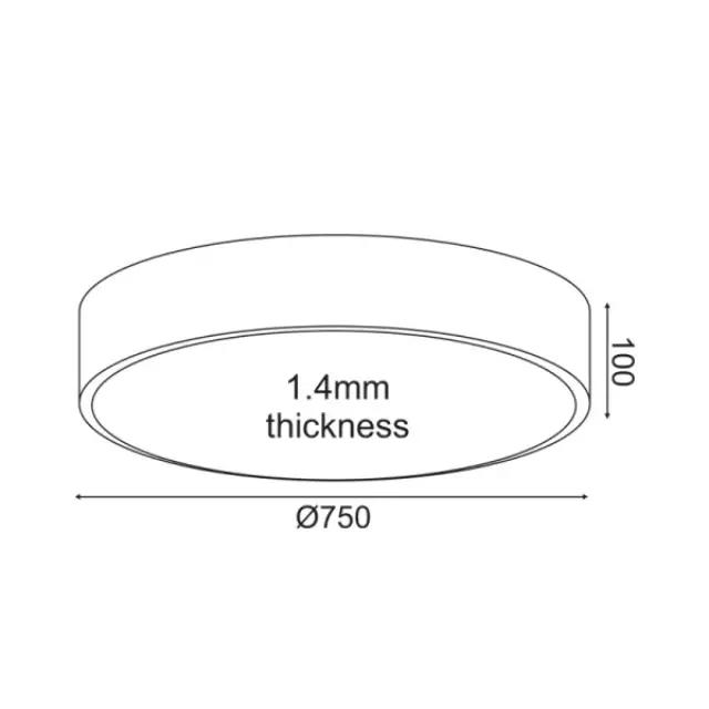 ΟΡΟΦΗΣ Φ/Σ LED 60W 5600LM CCT ΛΕΥΚΟ ΜΕΤ/ΚΟ D75XH10CM OPTIMUS / HM29LEDC75WHCCT 2