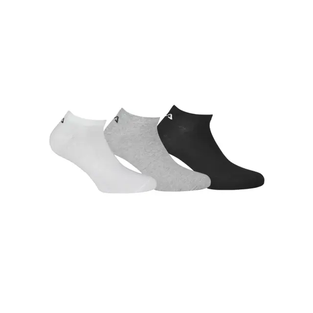 FILA Unisex Κάλτσες Σουμπά Invisible Plain - 3 Ζεύγη, Χρώμα Μαύρο-Λευκό-Γκρι
