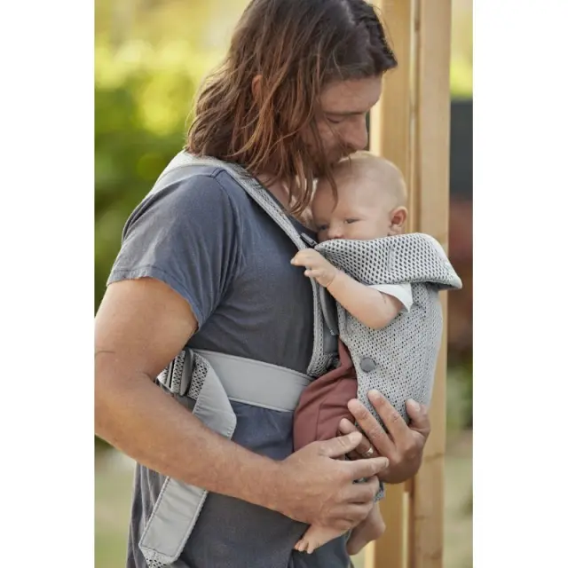 BabyBjörn Μάρσιπος Mini 3D Mesh, Grey - 1408-021018E1 2