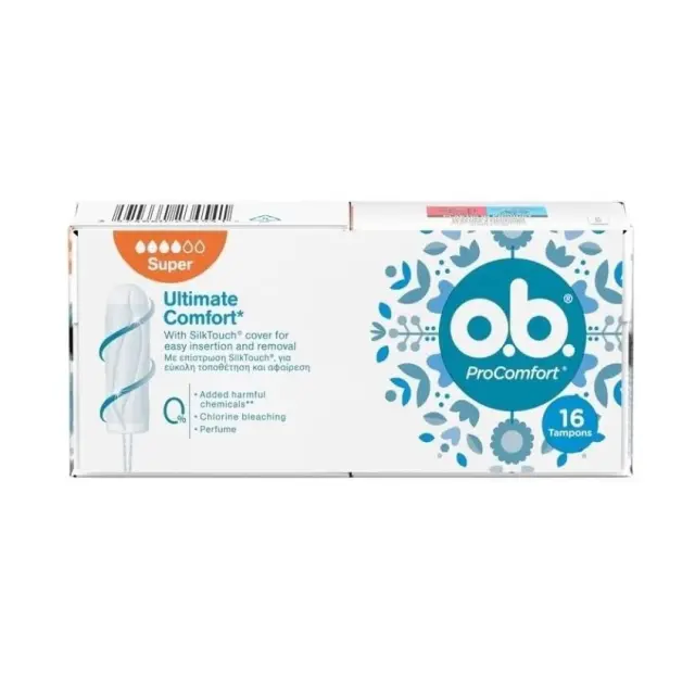 O.B | ProComfort Super Ταμπόν Μέτριας έως Μεγάλης Ροής | 16τμχ