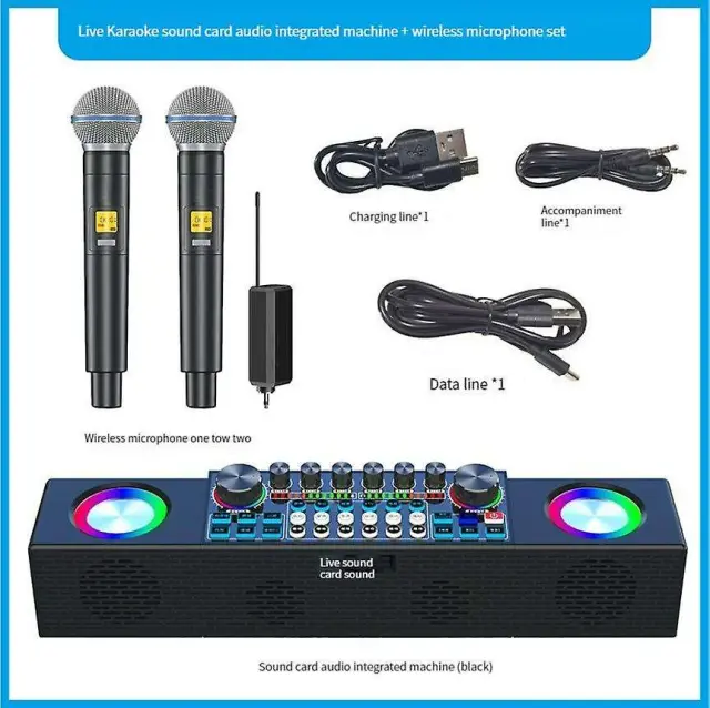 DJ controller με ενσωματωμένη κάρτα ήχου- Karaoke /Live audio card all in one player Μαύρο 3