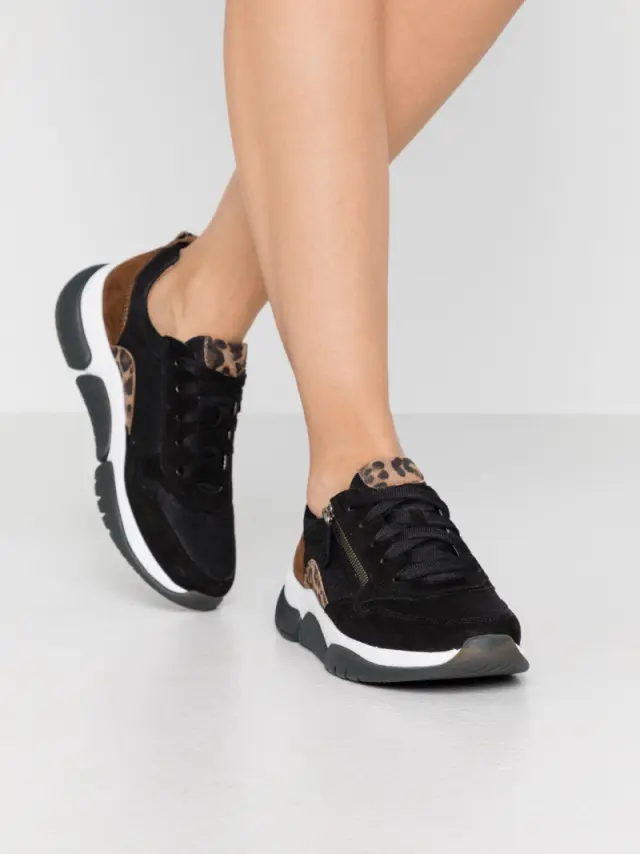 Gabor Sneakers Γυναικείο Δέρμα Νυbuck/ύφασμα Μαύρο GAB/76938 47-SCHWARZ 2