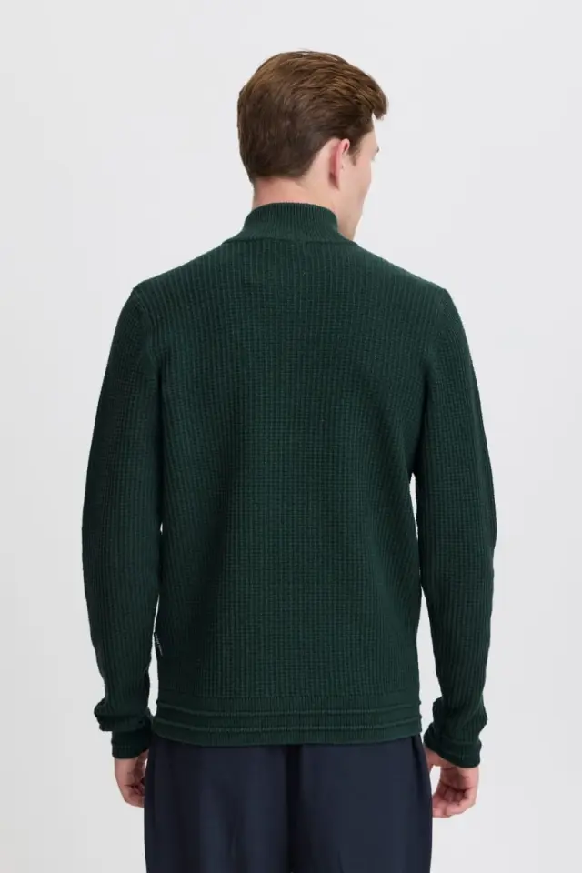 Casual Friday KARL 20505296 Ανδρικό Πλεκτό με Φερμουάρ Regular-Fit Βαμβακερό – Darkest Spruce - XXL 2