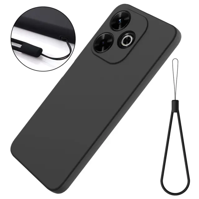 Θήκη με Strap Καρπού για Redmi 13 5G/Poco M6 4G-Black OEM 2