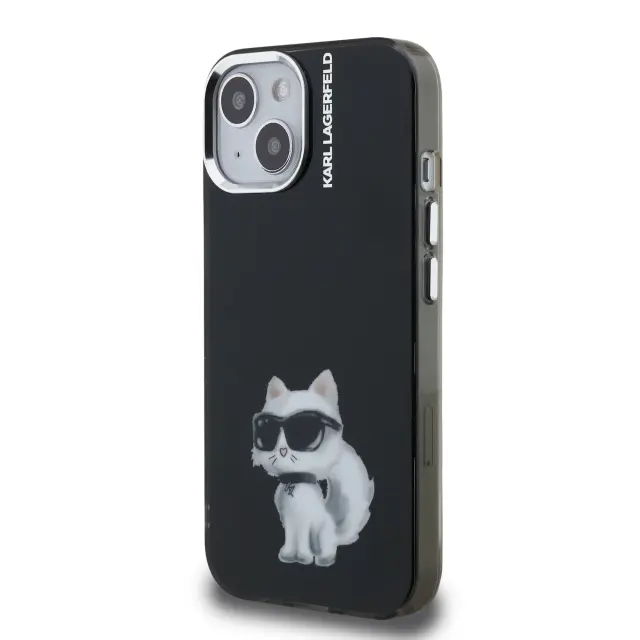 Karl Lagerfeld IML Aquarelle Choupette Case for iPhone 15 Black 2