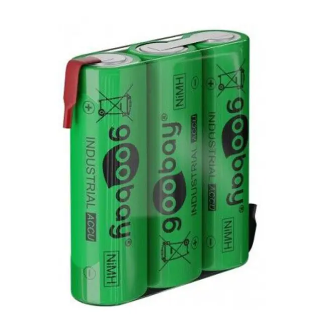 Επαναφορτιζόμενη μπαταρία 3.6V 2100mAh AA (Mignon) Ni-MH με λαμάκια.