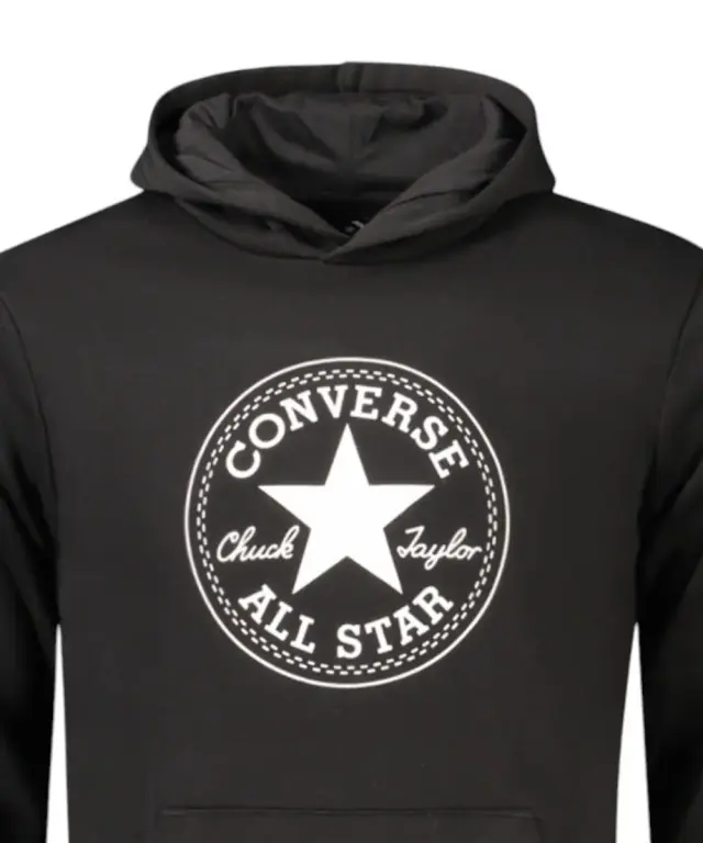 Converse - Παιδικό Φούτερ Fleece Με Κουκούλα 9CC858-023 Μαύρο - 8-10 ετών 3