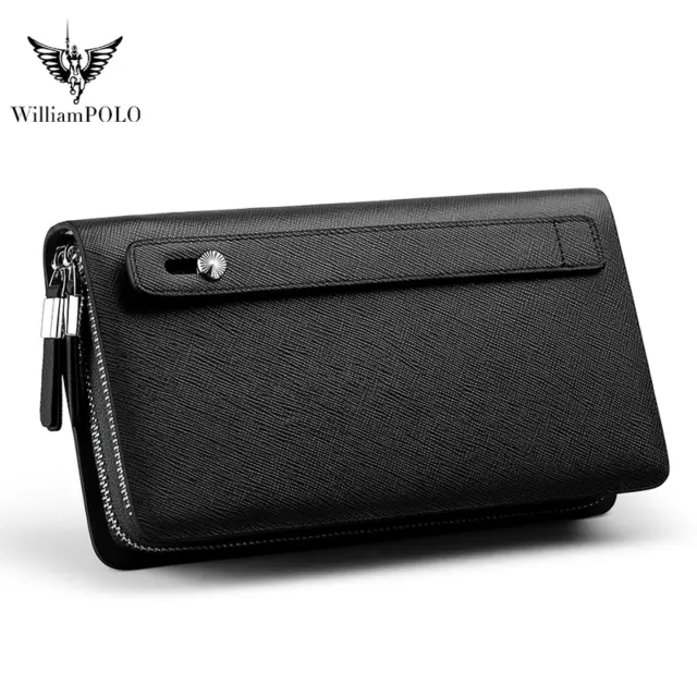 Δερμάτινο Ανδρικό πορτοφόλι William Polo 312 Μαύρο - One Size 3