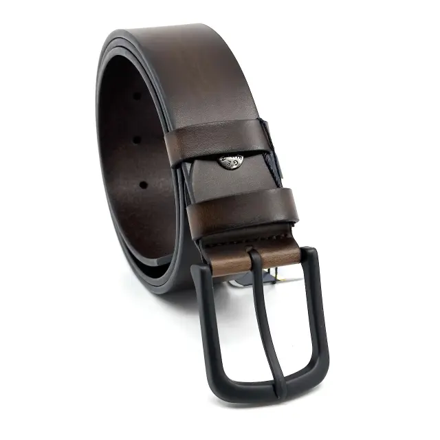 Καφέ Ζώνη P.U. Leather Brushed 4 cm 3