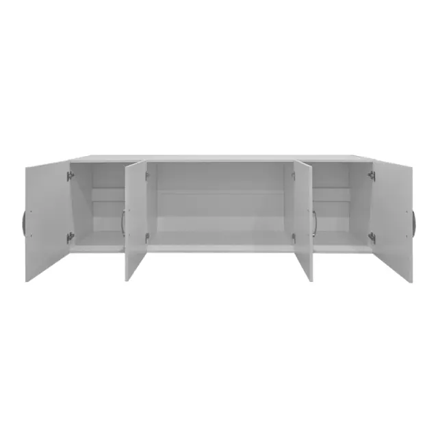 Πατάρι ντουλάπας τετράφυλλο Alvia pakoworld λευκό 200x51x60εκ 2