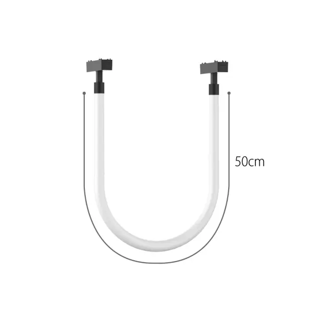 InLight Φωτιστικό LED 8W 3000K για Ultra-Thin μαγνητική ράγα σε μαύρη απόχρωση D:50cm (T04501-Black) 2