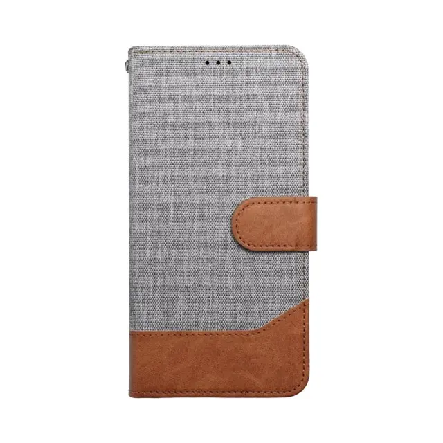 Θήκη Βιβλίο Jeans Book Case Για Xiaomi Redmi Note 14 4G Γκρι