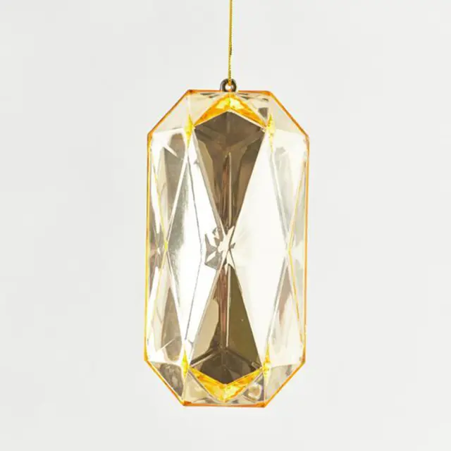Στολίδι διαμάντι απαλό χρυσό 11x8x22cm Eurolamp 600-44088