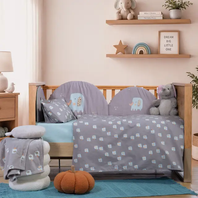 Πάντα Κούνιας Elephants Nef Nef Homeware, ΥΦΑΣΜΑ:100%BAMB-ΕΣΩΤ:100%ΠΟΛ - GREY (040814) 2
