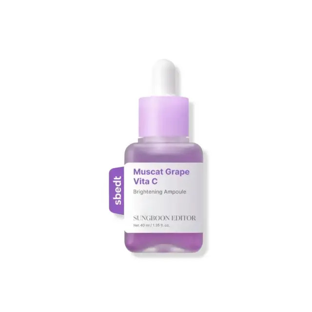 Sungboon Editor Muscat Grape Vita C Brightening Ampoule 40ml - Αντιοξειδωτικός Ορός με Εκχύλισμα Μαύρου Σταφυλιού για Αντιμετώπιση των Δυσχρωμιών