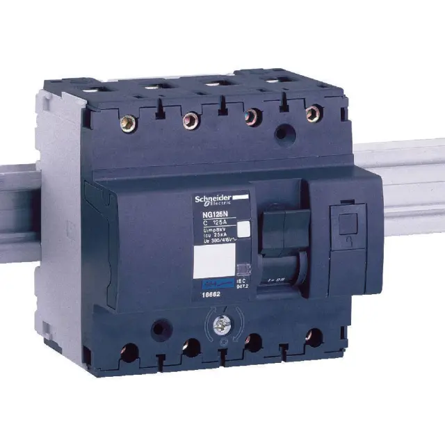 Miniature circuit-breaker, Acti9 NG125N, 4P, 25 A, C curve, 25 kA (IEC 60947-2)