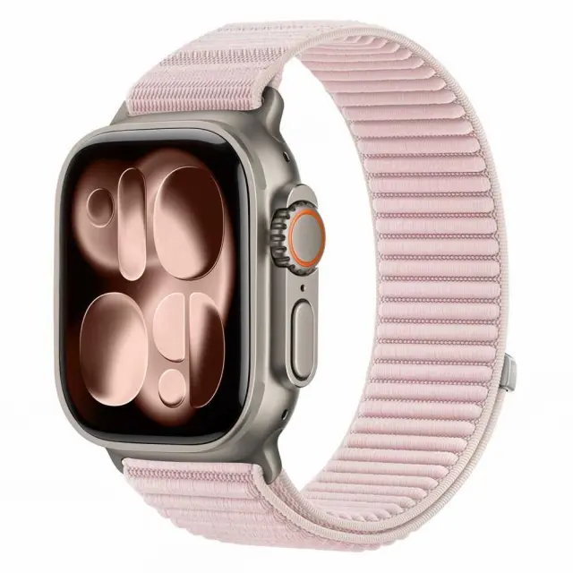 Tech-protect Nylonloop Apple Watch 8 / 9 / 10 / 11 / 12 / Se / Ultra (44 / 45 / 46 / 49 Mm) Powder Pink