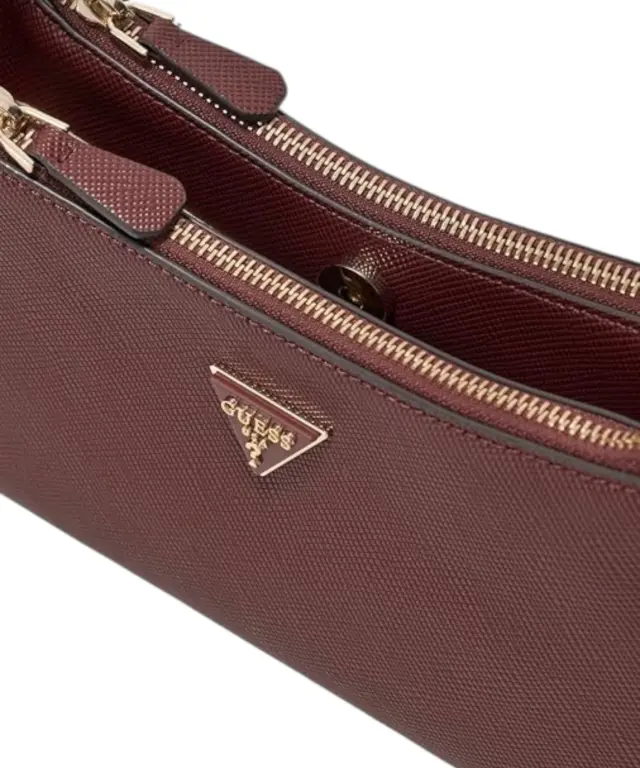 Guess - Γυναικεία Τσάντα Ώμου Noelle II Mini HWZG9672730-BUR Μπορντό 3