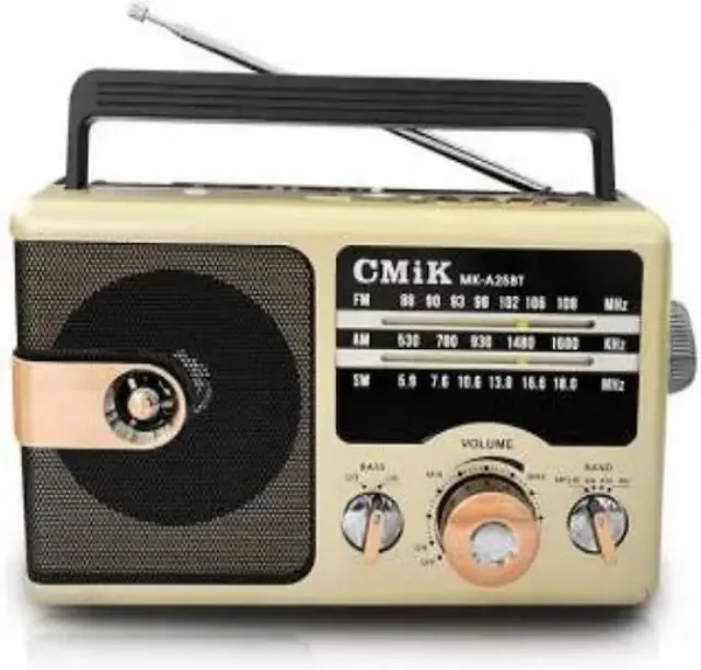 Cmik MK-A25BT Φορητό Ραδιόφωνο Μπαταρίας με Bluetooth Χρυσό