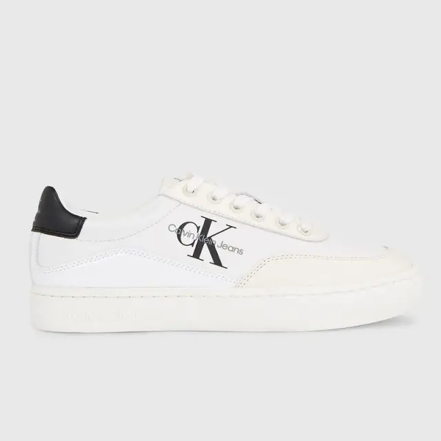 Calvin Klein - Γυναικεία Sneakers Classic Cupsole Low Lace Lth Ml YW0YW01296-01W Λευκό - 41