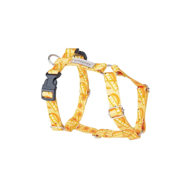 Amiplay- Σαμαράκι Σκύλου Adjustable Harness BeHappy- Banana - Large 2,5x35-60cm,50-75cm