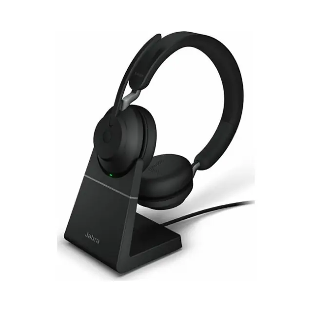 Jabra Multimedia Headset Evolve2 65 Stereo MS With Charging Stand Link 380c Black (26599-999-889) 2