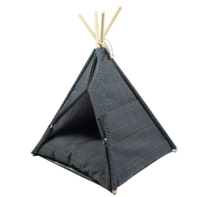 Μοντέρνα Σκηνή Στυλ Teepee Pet Μπλέ Σκούρο με Σχέδιο 56Υx48Μx48Π