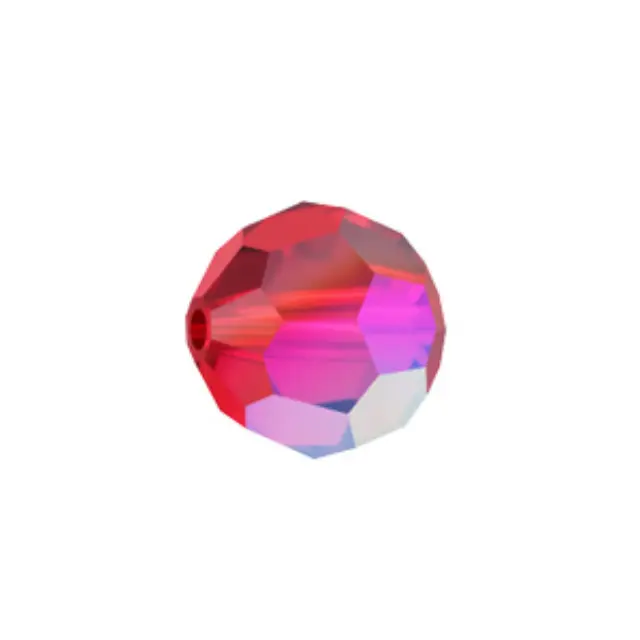 Swarovski 5000 Faceted Round Light Siam AB 4mm - 10τεμ