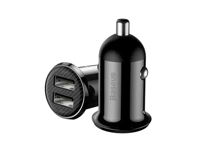 Φορτιστής Αυτοκινήτου Baseus Grain Pro - 4.8A - 2x USB - Μαύρο CCALLP-01 3