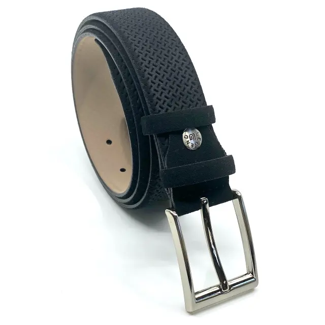 Μαύρη Ζώνη P.U. Leather Τύπου Suede 3,5 cm - 130cm 3