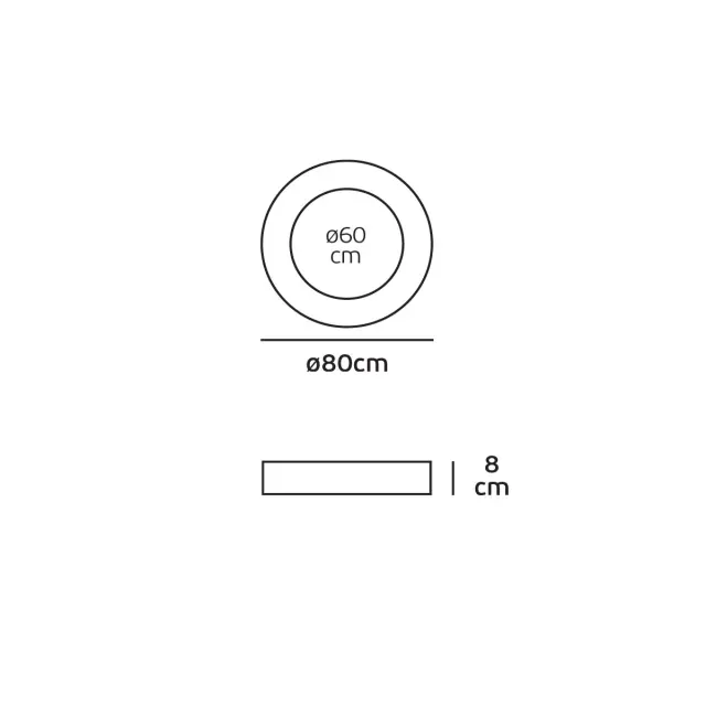 Sino 04243CE/AN/W/80 Φωτιστικό LED οροφής ανθρακί 2