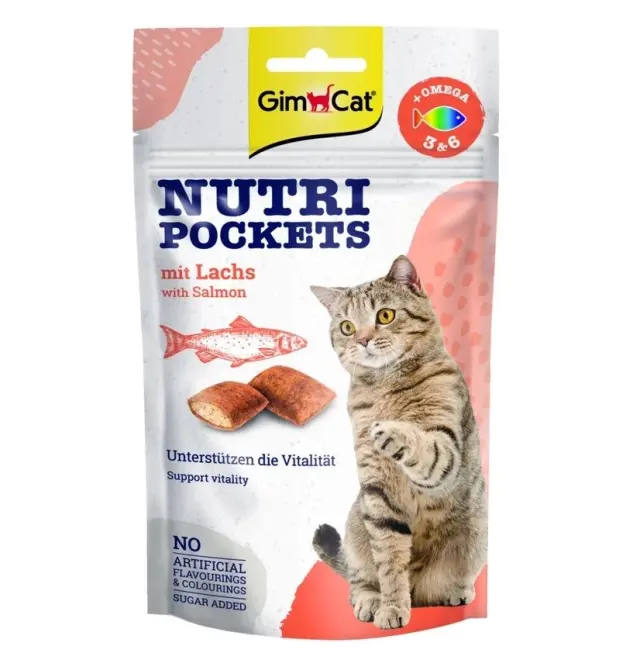 GIMCAT Nutri pockets Salmon - cat treats - 60g
